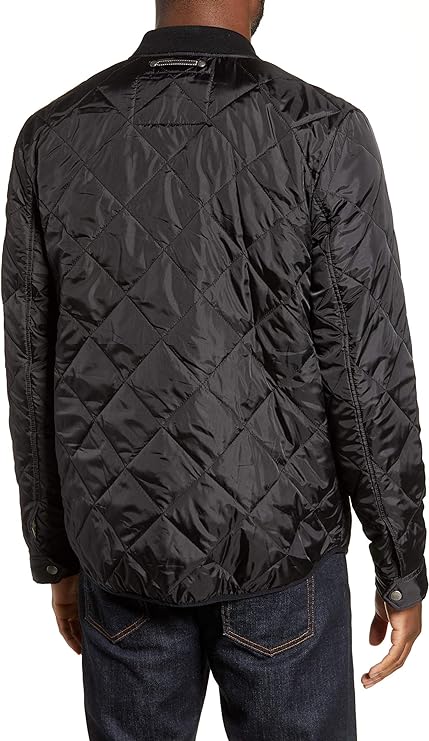 Cole Haan Men's Transitional Quilted Nylon Jacket Color Black Size M