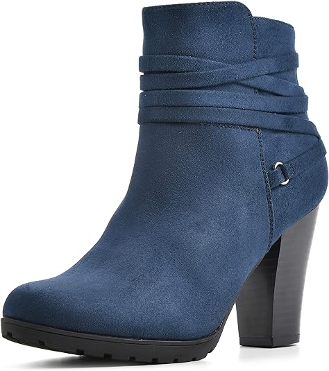 White Mountain Women's Spade Ankle Boots  Color Midnight Navy, Suedette Size 8M