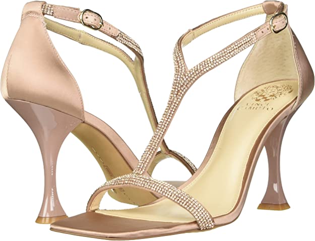 Vince Camuto Women's Sorthand Heeled Sandal  Color Rose Gold Size 7.5M