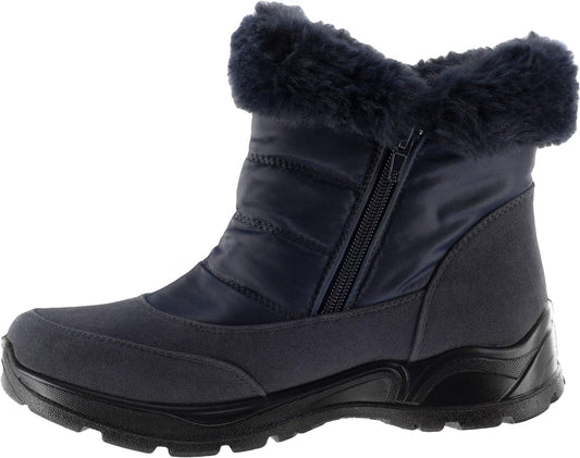 Easy Street Women's Frosty Waterproof Snow Boots  Color Navy Size 8.5M