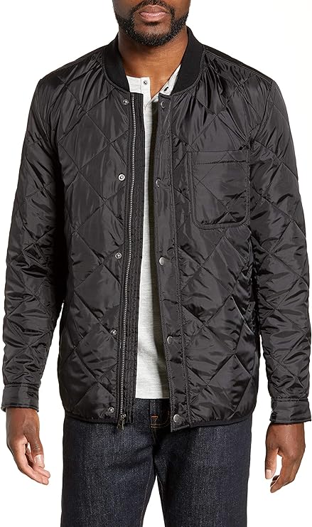 Cole Haan Men's Transitional Quilted Nylon Jacket Color Black Size M