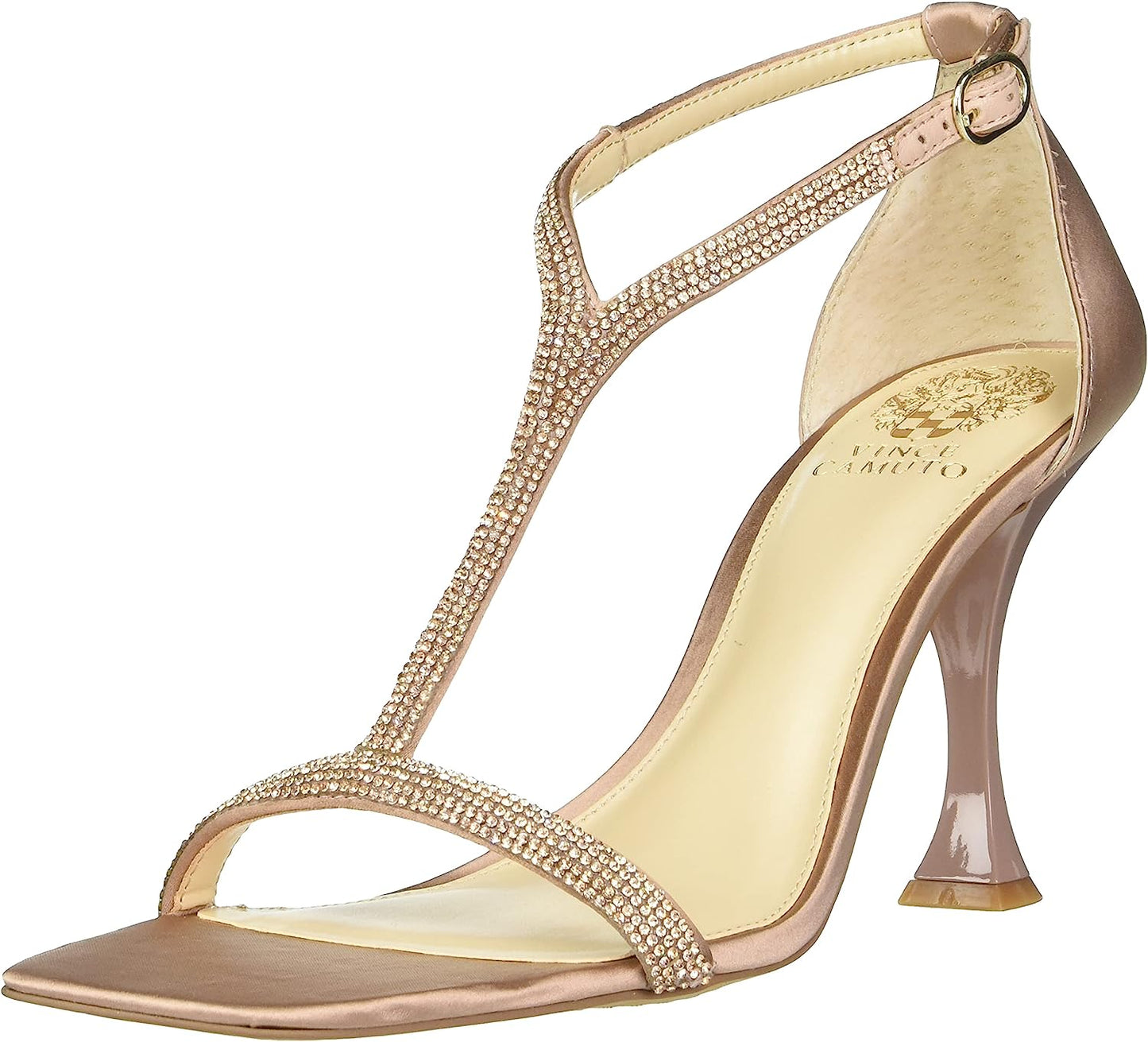 Vince Camuto Sorthand Heeled Dress Sandal   Color Rose Gold Satin Size 10M