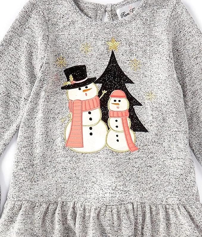 Rare Editions Girls Christmas Snowman Sweater Pant Set  Color Gray Size 6X