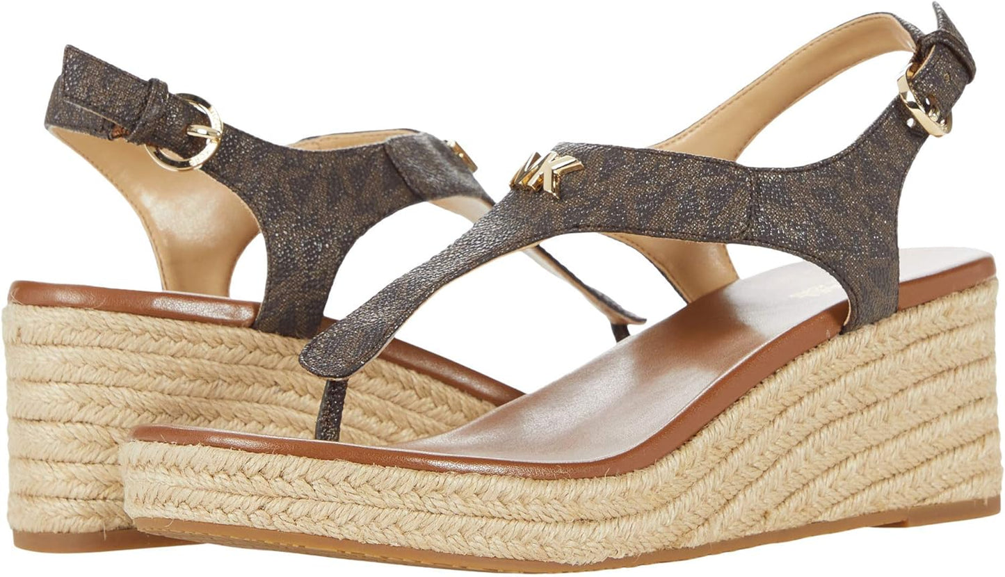 Michael Kors Women's Laney Thong Espadrille Sandals  Color Brown Size 10M