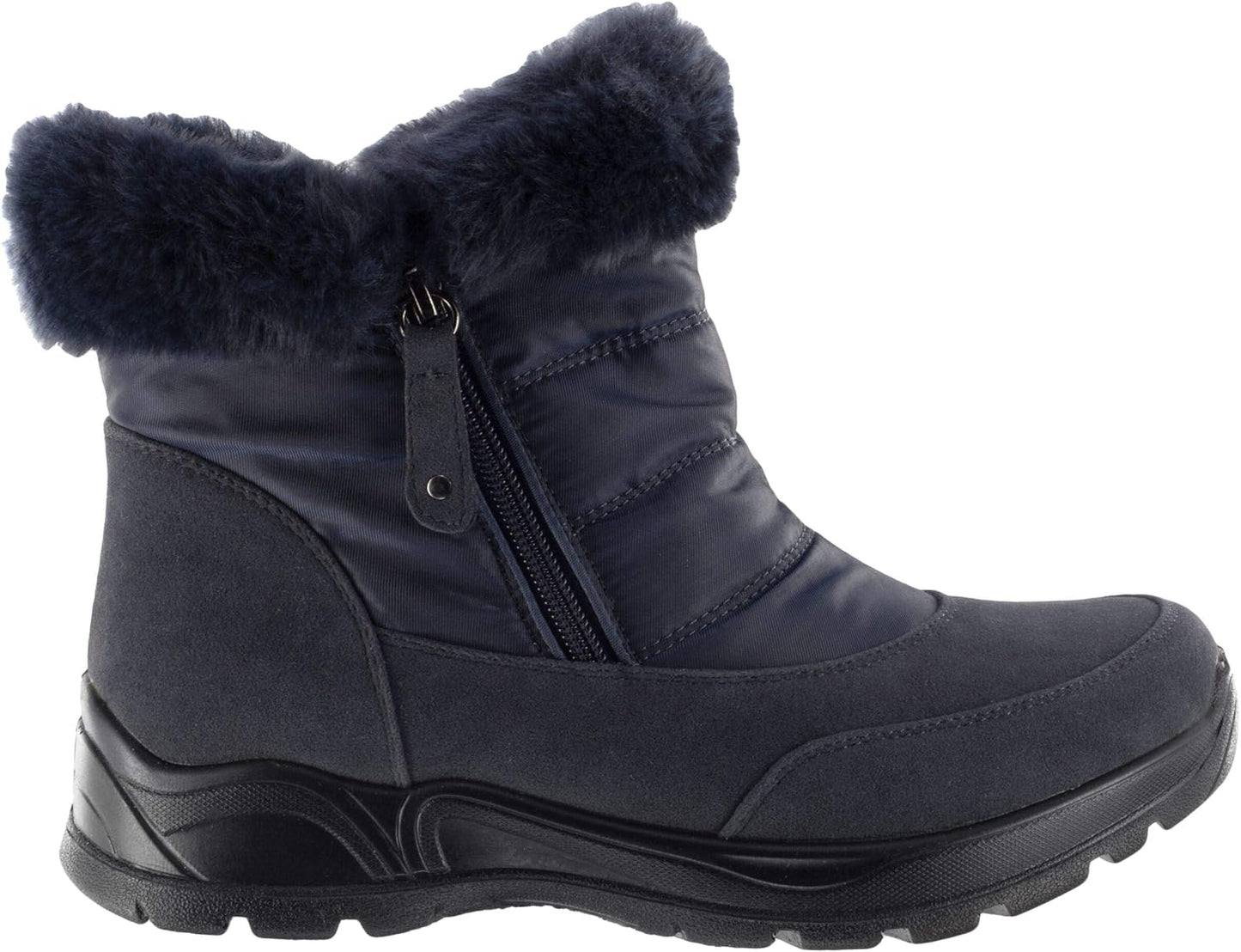 Easy Street Women's Frosty Waterproof Snow Boots  Color Navy Size 8.5M