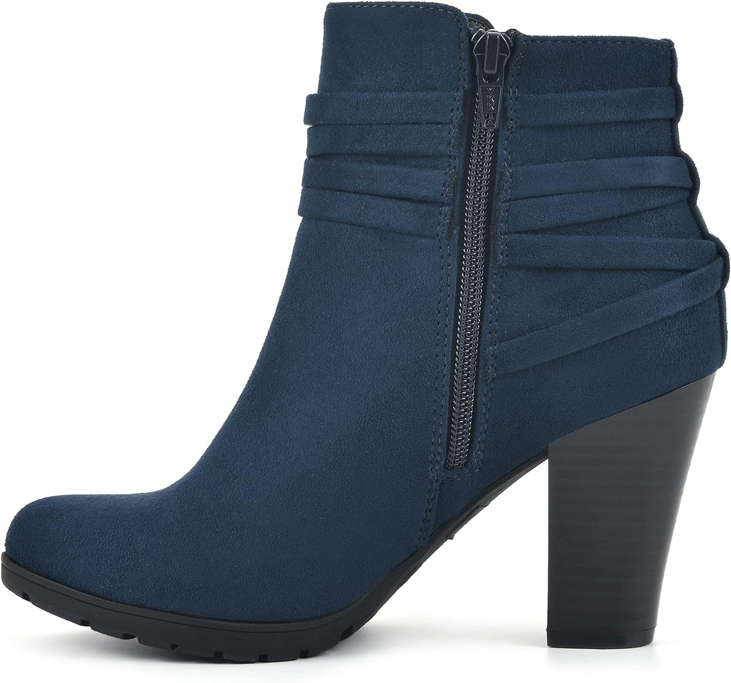 White Mountain Women's Spade Booties  Color Midnight Navy Suedette Size 8W