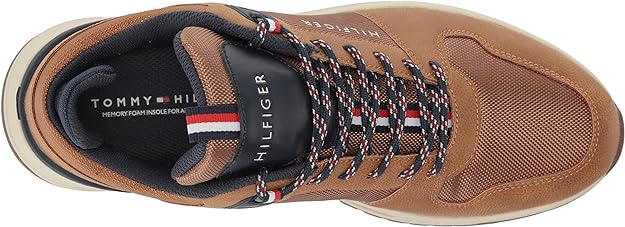 Tommy Hilfiger Men's Lorde Lace-Up Sneakers  Color Wheat/Navy Size 11M