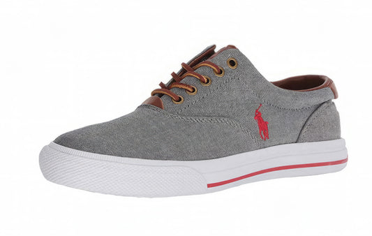 Polo Ralph Lauren Men's Vaughn Lace Sneaker  Color Grey/Chambray Size 8