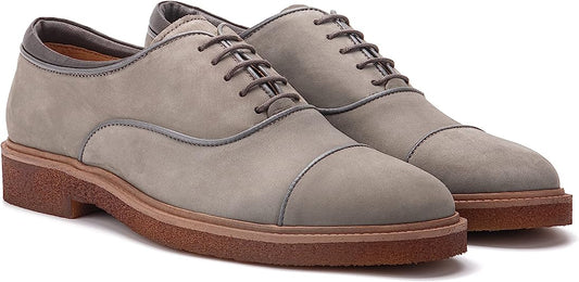 Vintage Foundry Men’s Lester Formal Leather Lace-Up Shoe-Derby  Color Gray Size 9.5M