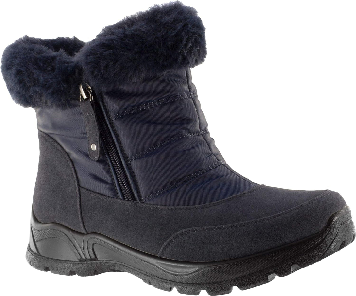 Easy Street Women's Frosty Waterproof Snow Boots  Color Navy Size 8.5M