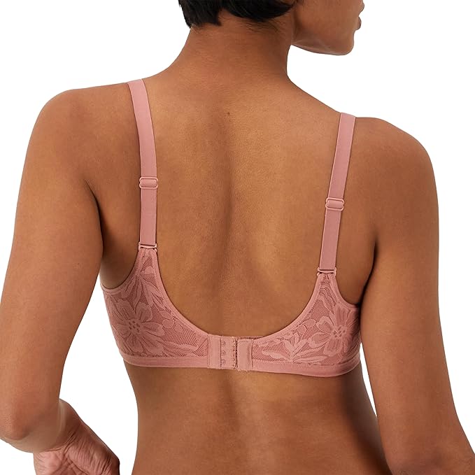 Bali Breathe Lace Underwire 2-Ply Modal Bra  Misted Rose Size 36DD