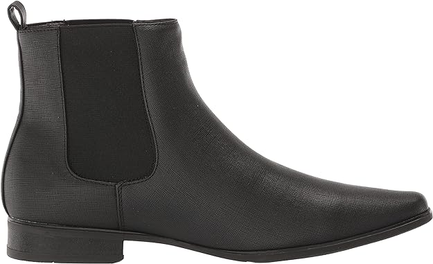 Calvin Klein Men's Brayden Chelsea Boot  Color Black Saffiano Size 11M