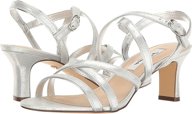 Nina Women's Genaya Strappy Evening Sandals  Color Silver Size 6M