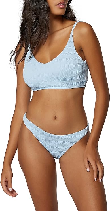 O'Neill Juniors Saltwater Solids Text Bikini Bottoms  Color Sky Blue Size S