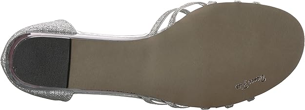 Easy Street Women's Tarrah Crossover Wedge Sandals  Color Silver Glitter Size 7.5WW