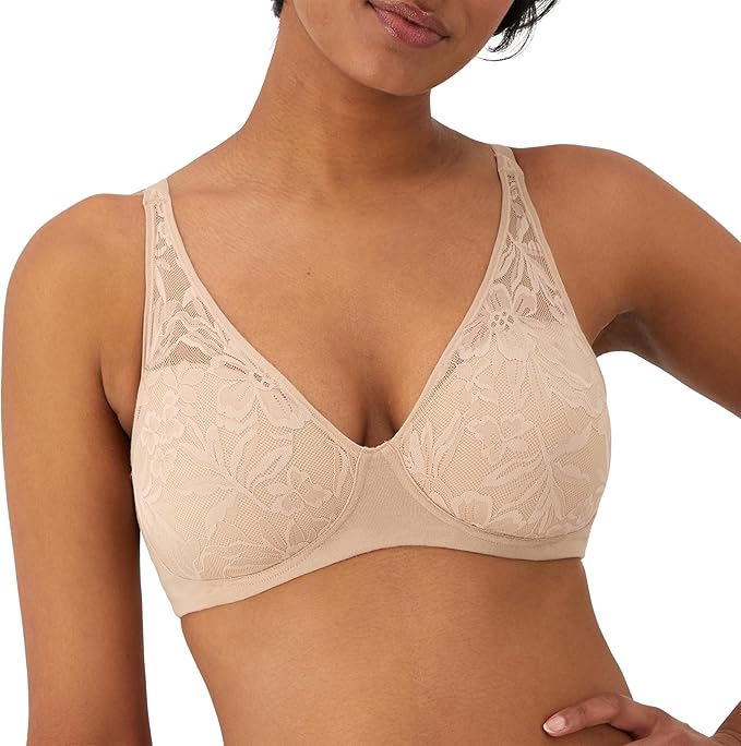 Bali Women's Breathe Wireless T-Shirt Bra  Almond Size L