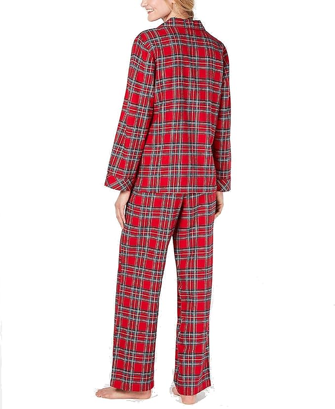 Family Pajamas Women's Cotton Plaid Pajamas Set  Color Brinkley Plaid Size XS