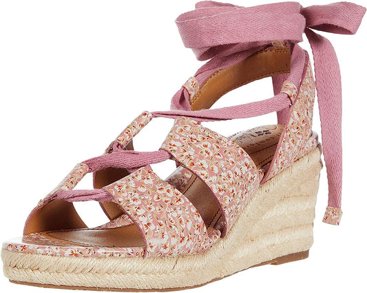 Patricia Nash Women's Riva Wedge Sandals  Color Blush Bouquet Size 5.5M