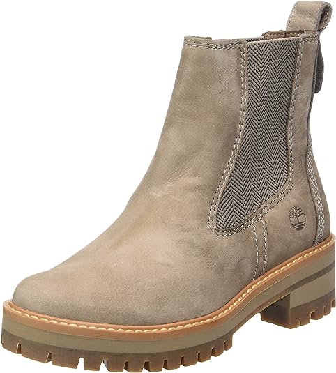 Timberland Women's Courmayeur Valley Chelsea Fashion Boot  Color Taupe Nubuck Size 10M