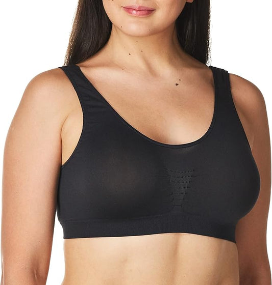 Bali Comfort Revolution Microfiber Crop Bra  Color Black Size S