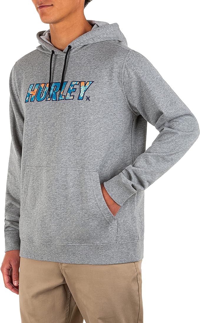 Hurley Men's  One and Only Summer Hoodie  Color Dark Gray Heather Size XL