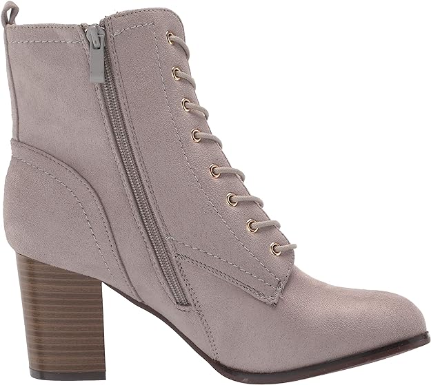 Journee Collection Women's Baylor Faux Suede Ankle Boots  Color Gray Size 8.5M