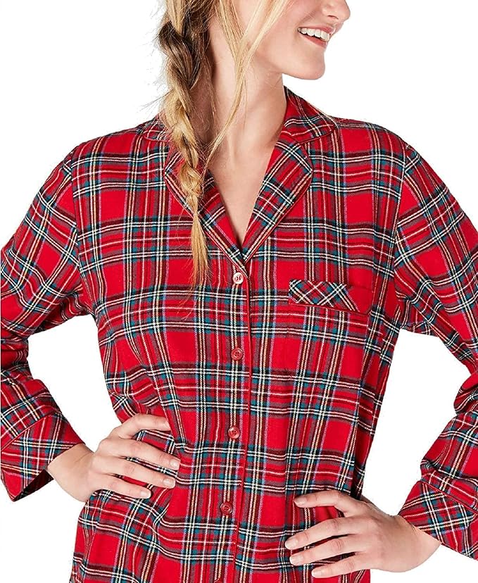 Family Pajamas Women's Cotton Plaid Pajamas Set  Color Brinkley Plaid Size XS