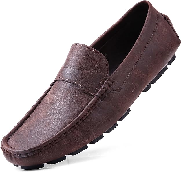 Gallery Seven Men’s Shaded Smart Penny Loafer  Color Saddle Brown Size 10