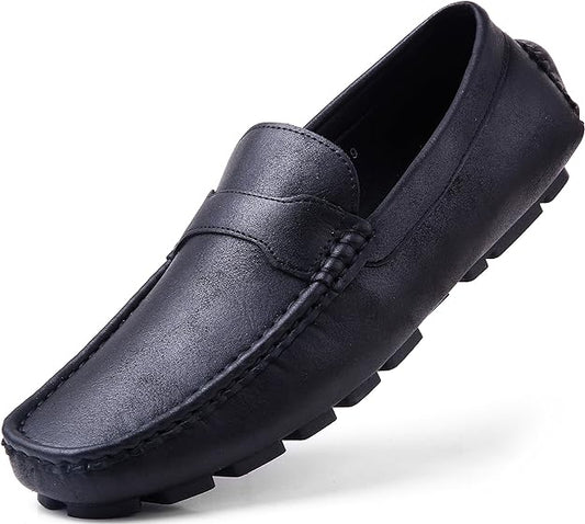 Gallery Seven Men’s Shaded Smart Penny Loafer  Color Black Size 9.5