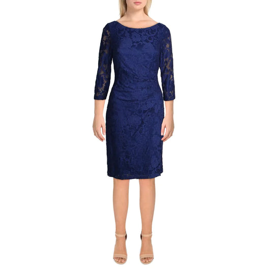 Jessica Howard Petite Stretch-Lace Sheath Dress  Color Royal Size 6P