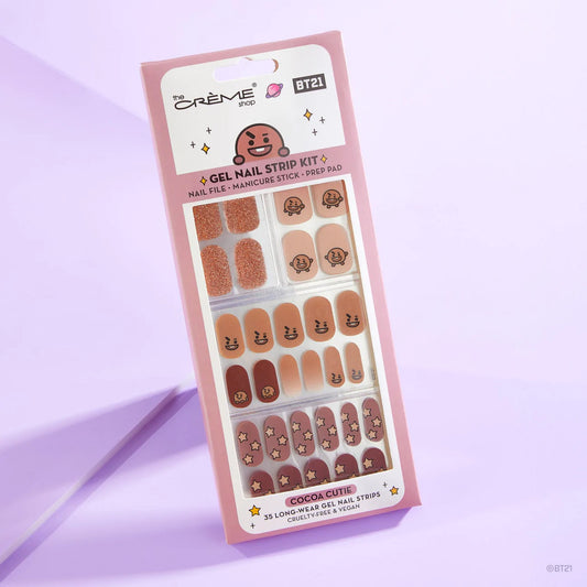 The Creme Shop BT21 Gel Nail Strip Kit - Set of 35  Shooky Cocoa Cutie