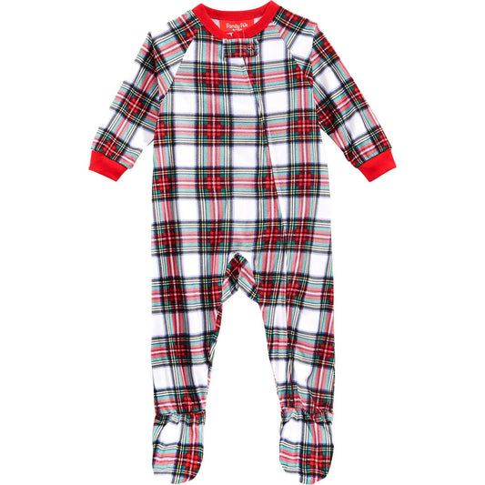 Family Pajamas Baby Boys Girls 1-Pc. Pajamas  Color Stewart Plaid Size 12 months