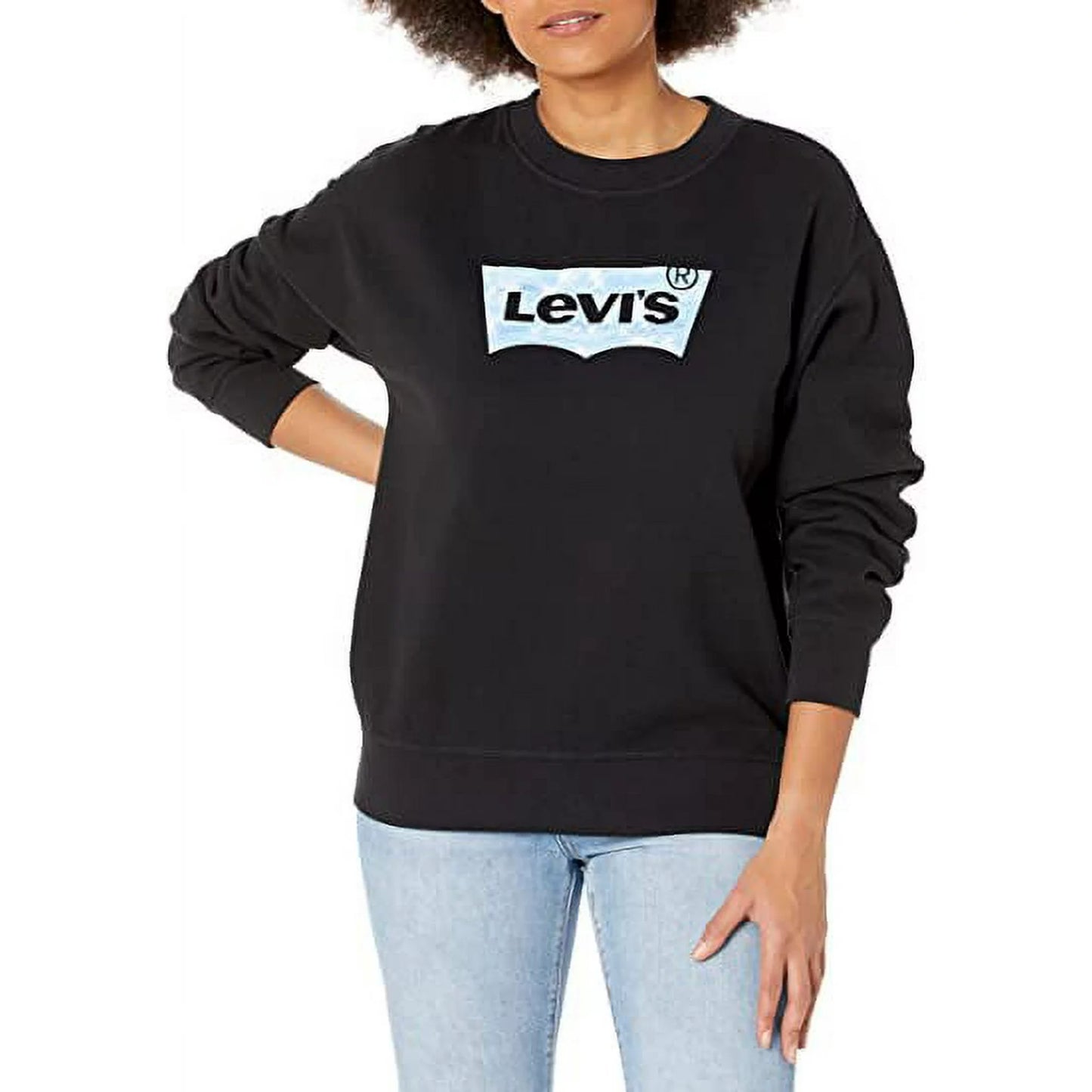 Levi's Women's Graphic Standard Crewneck Sweatshirt  Color Black Size S