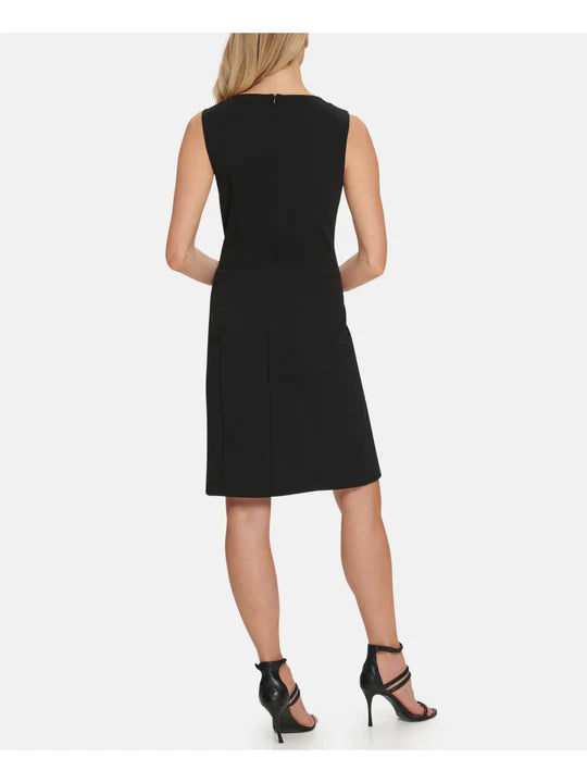 DKNY Women's Sleeveless Scoop Neck Sheath Dress  Color Black Size 2