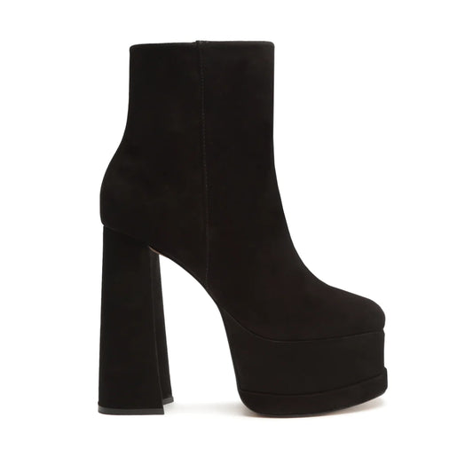 Schutz Selene Casual Nubuck Bootie  Color Black Size 9.5B