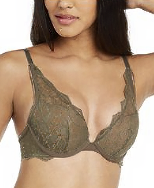 Calvin Klein Women's Push-Up Plunge Bra  Color Green Size 34B