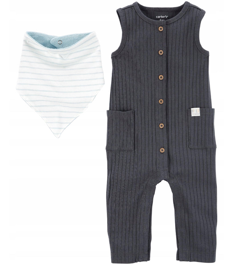 Carters Baby Boys 2-Piece Jumpsuit Set  Color Navy Size 9 months