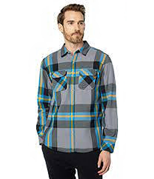 Hurley Men's Santa Cruz Shoreline Flannel  Color Smoke Gray Size M