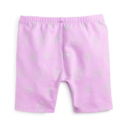 First Impressions Baby Girls Shell-Print Bike Shorts  Color Violet Tulle Size 6-9 months