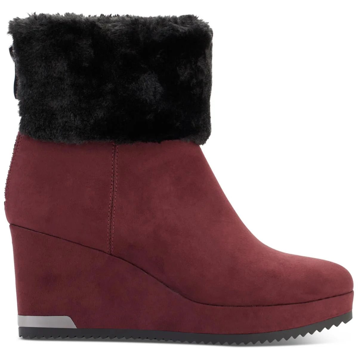 DKNY Women's Nadra Wedge Booties  Color Bordeaux/Black Size 8M