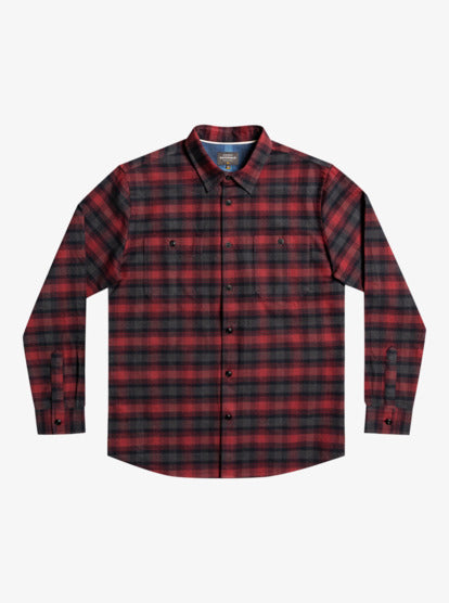 Quiksilver Men's Cliff Edge Flannel Shirt  Color Deep Red Size XL