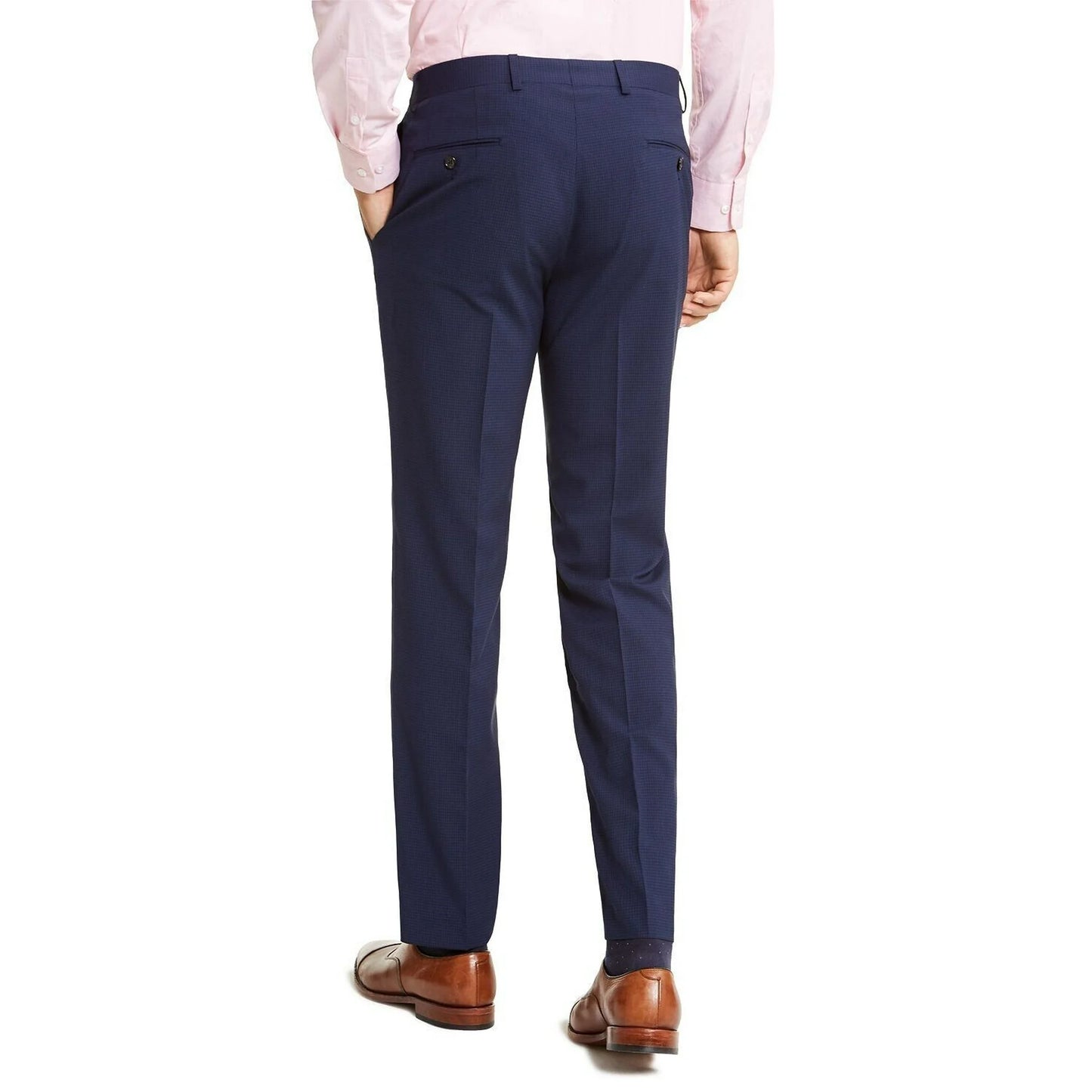 Lauren Ralph Lauren Men's Classic-Fit UltraFlex Stretch Suit Pants  Color Blue Plaid W32xL30