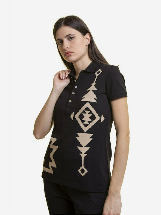 Lauren Ralph Lauren Women's Southwestern Polo Top  Color Polo Black Size S