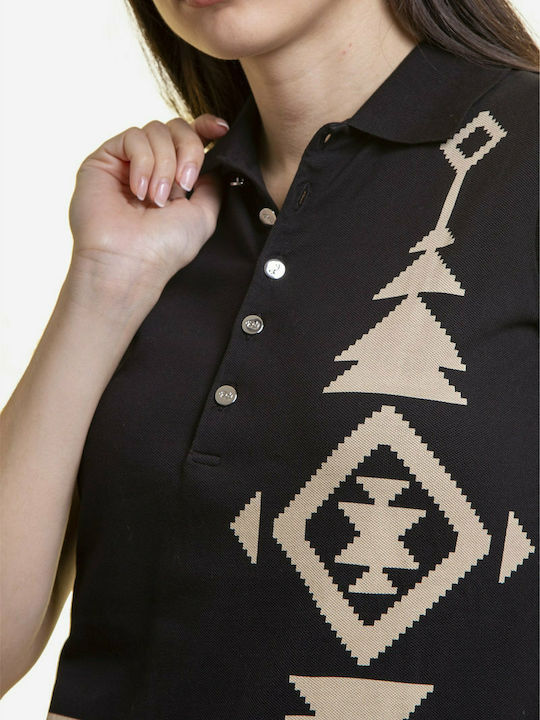 Lauren Ralph Lauren Women's Southwestern Polo Top  Color Polo Black Size S