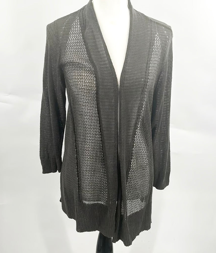 Alfani Women's Open-Stitch Kimono Cardigan  Color Urban Olive Size M