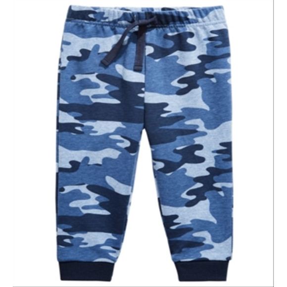 First Impressions Baby Boy Camo Jogger  Color Blue Nile Heather Size 3-6 months