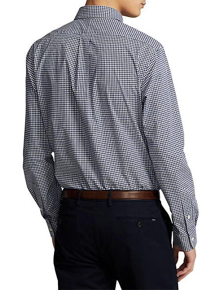 Polo Ralph Lauren Men's Classic-Fit Gingham Stretch Shirt  Color Navy/White Size L