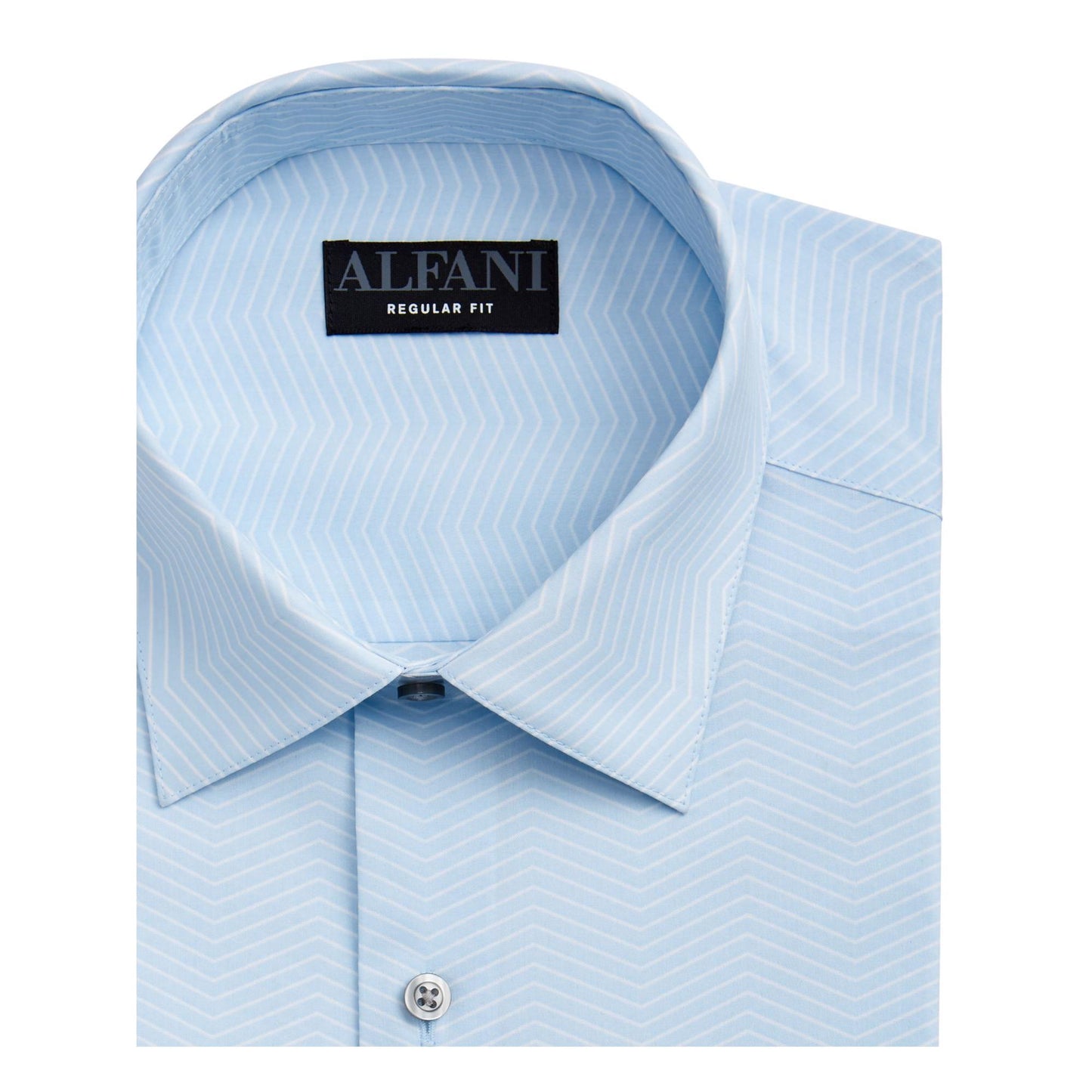 Alfani Men's Classic Regular-Fit Performance Stretch Dress Shirt Color Rain Song Size 14/14.5 32/33