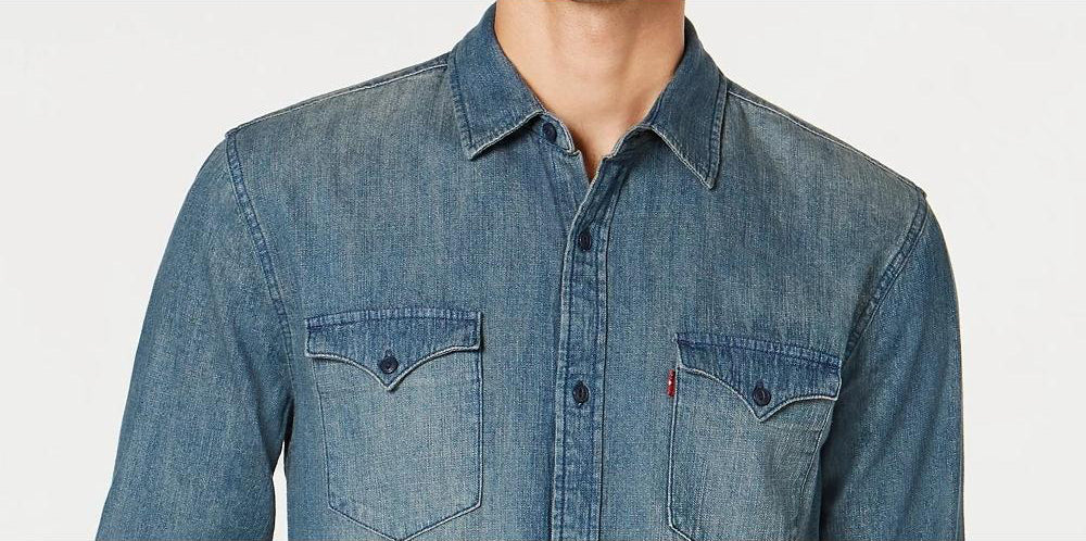 Levi's Men's Matthew Denim Chambray Button Down Shirt  Color Blue Size S