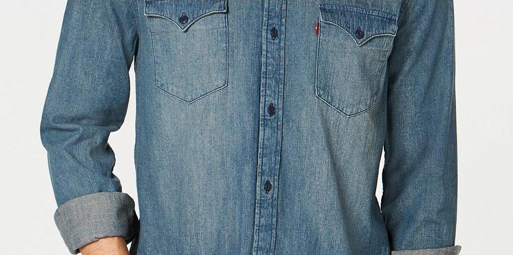 Levi's Men's Matthew Denim Chambray Button Down Shirt  Color Blue Size S